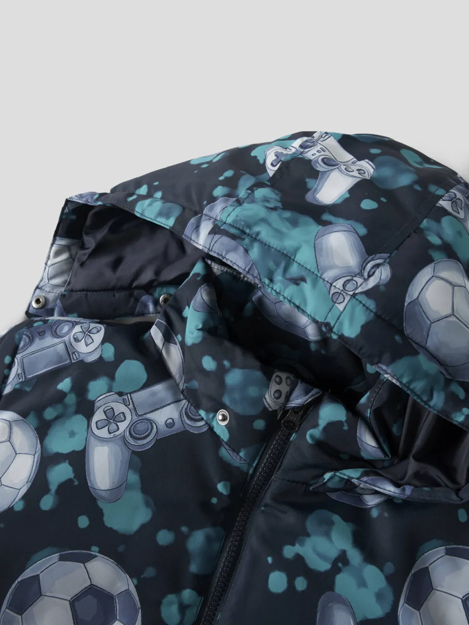 NAME IT tussenjas met print donkerblauw donkerblauw/lichtblauw, foto 4