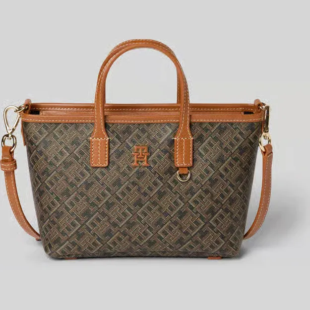 Tommy Hilfiger Monoplay mini tote handtas bruin, foto 2