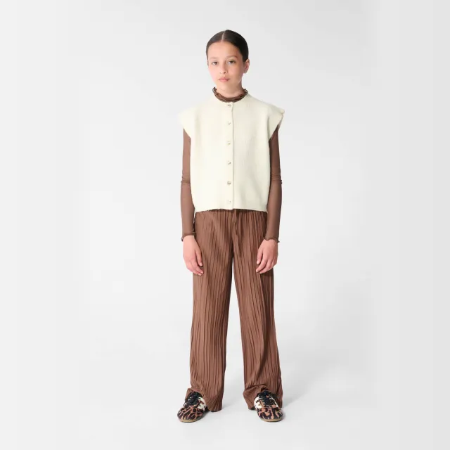 Shoeby mesh longsleeve bruin