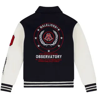 Malelions baseball jacket donkerblauw donkerblauw/ecru/rood, foto 3