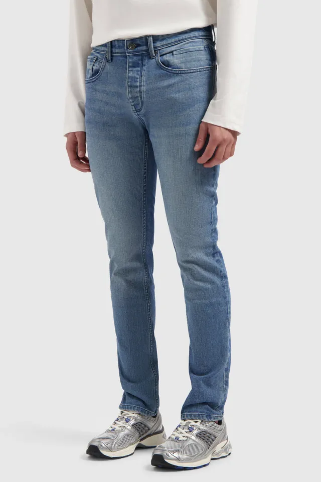 Pure Path Ryan slim fit jeans denim mid blue, foto 3