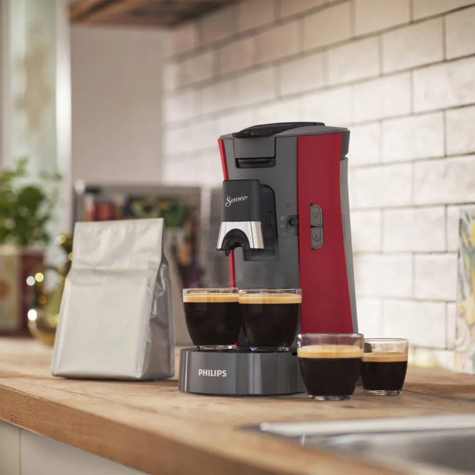 Philips Senseo Select CSA230/90 koffiepadmachine rood, foto 3