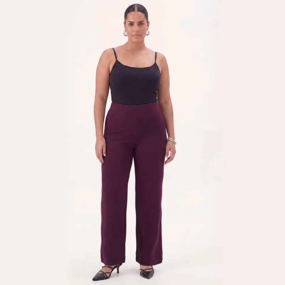 Yoek Plus Size broek paars