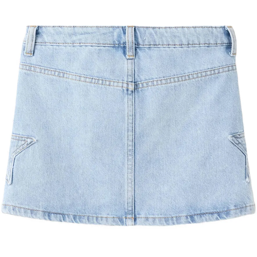 Mango korte spijkerrok met sterren lichtblauw light blue denim, foto 2