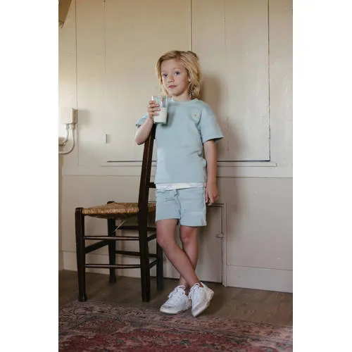 LEVV Little regular waist sweatshort lichtblauw
