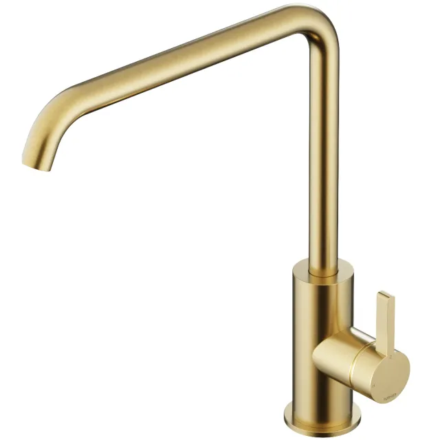 Hotbath Keukenmengkraan Hotbath Ace Met draaibare uitloop 29 cm Geborsteld Messing PVD