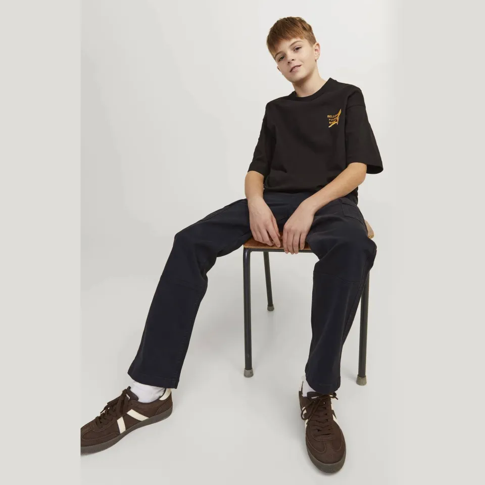 Jack & Jones loose fit gebreide cargobroek zwart