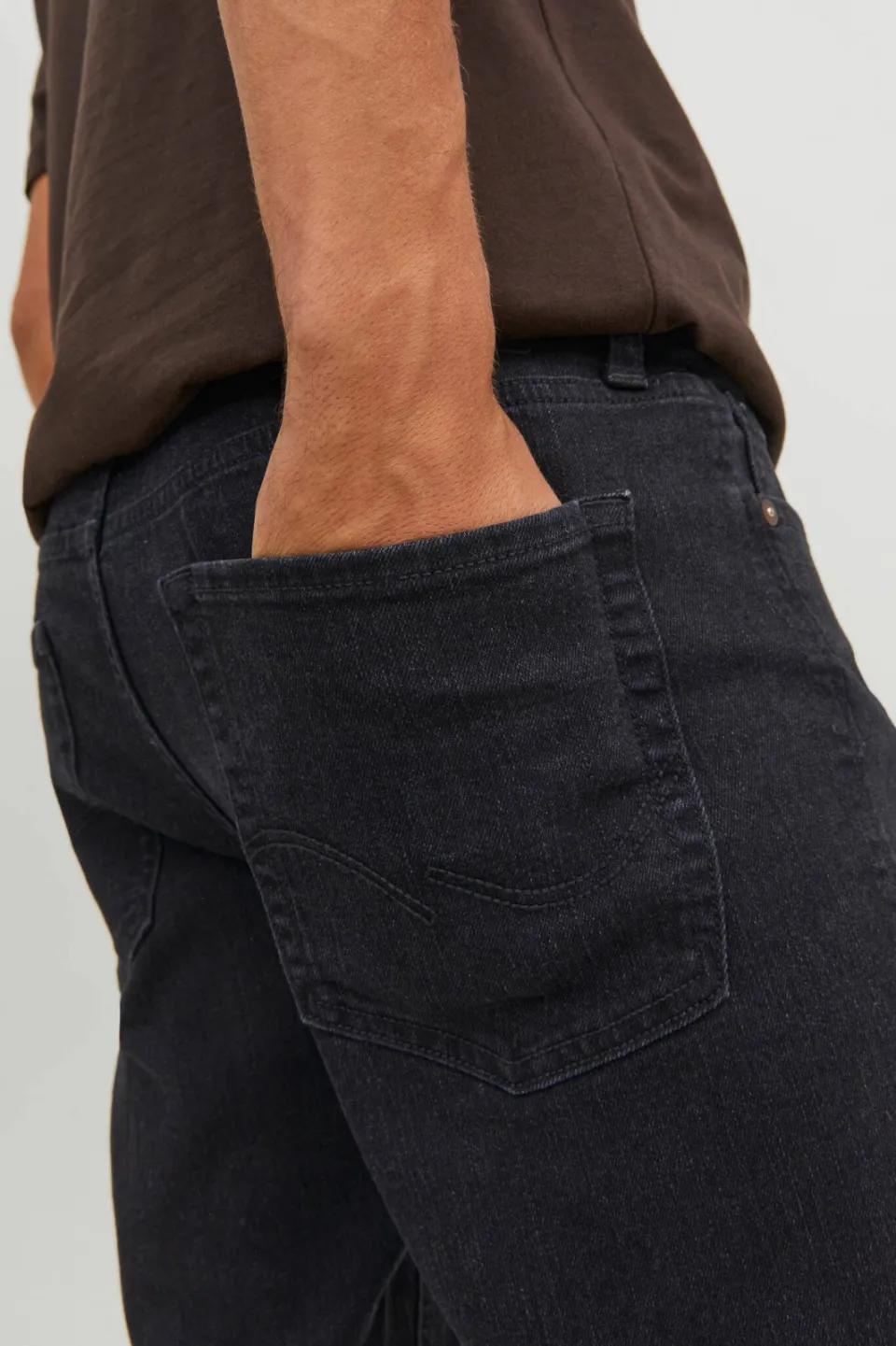 Jack & Jones JEANS INTELLIGENCE slim fit jeans JJIGLENN JJORIGINAL black denim, foto 5