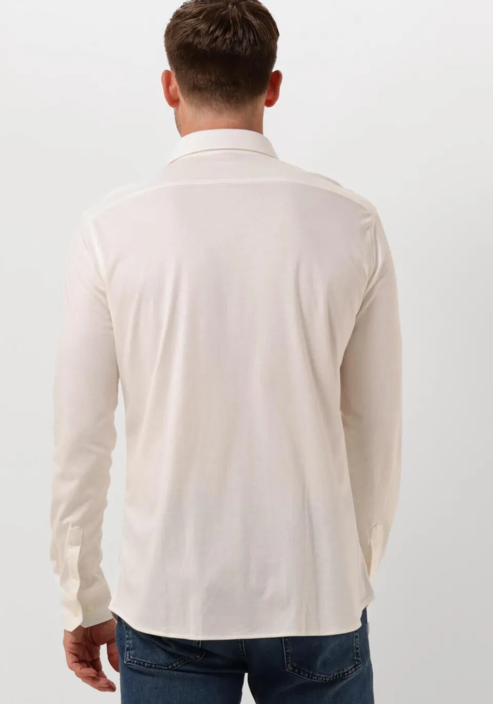 Desoto Modern Fit jersey overhemd ecru, foto 3