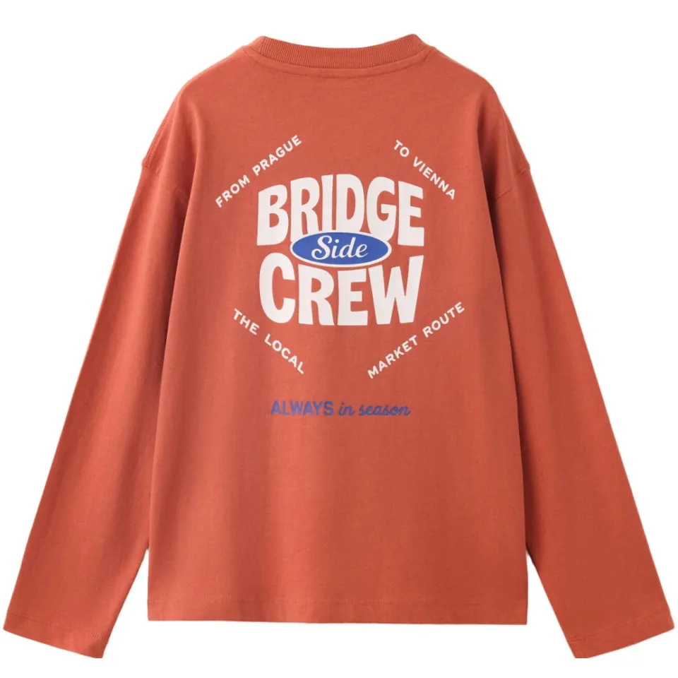 Mango Kids longsleeve met backprint - oranje, foto 2