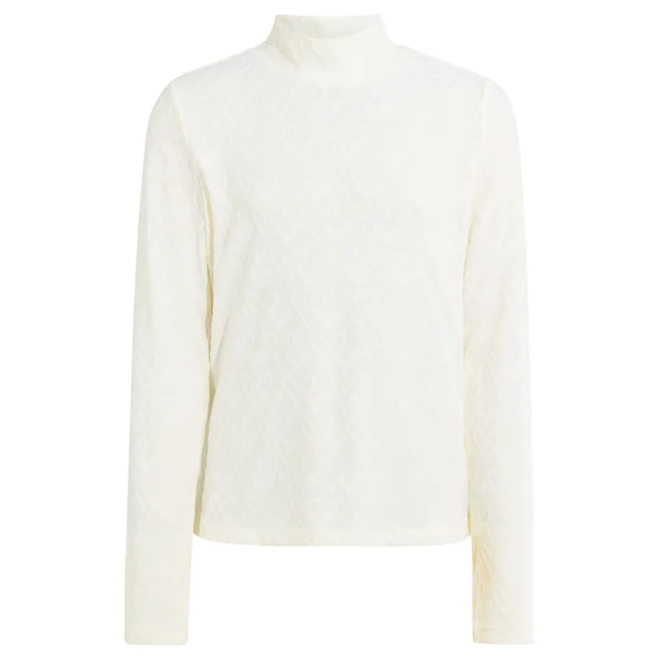 Shoeby longsleeve met hartjes en textuur gebroken wit, foto 3