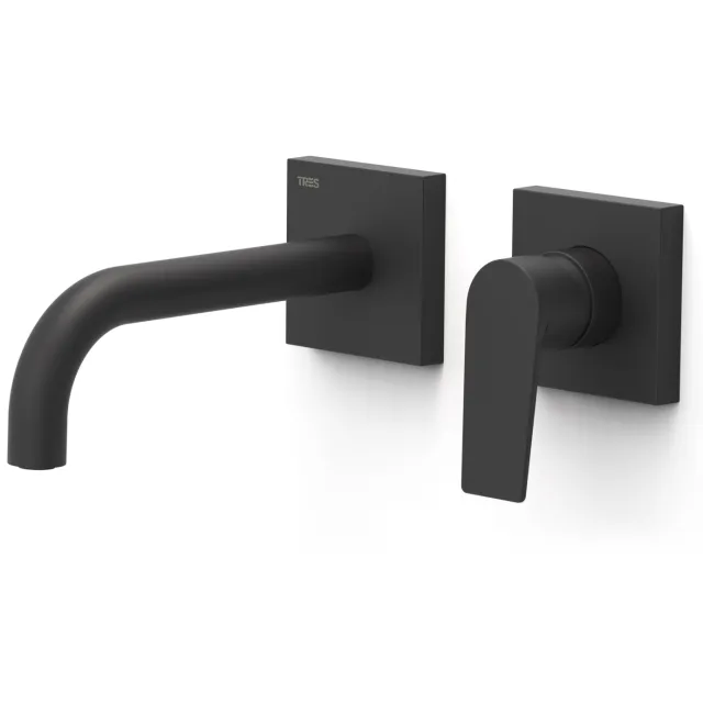 Tres Project wastafelmengkraan inbouw 18 cm mat zwart