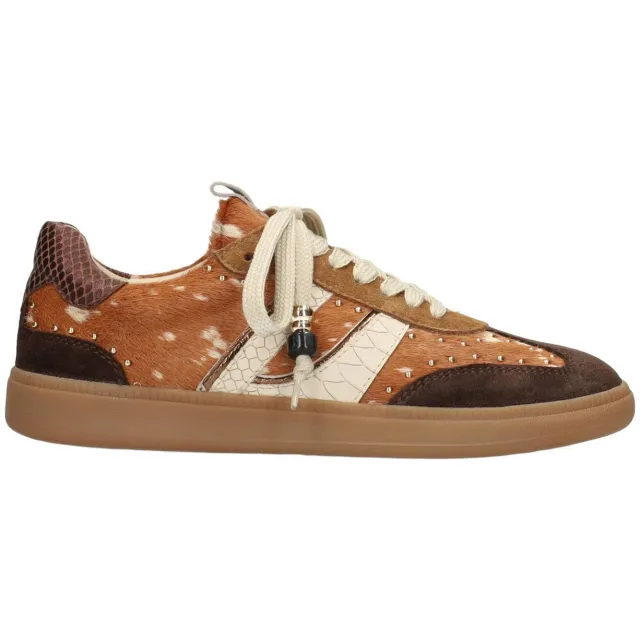 Haboob Skye sneakers met studs - bruin
