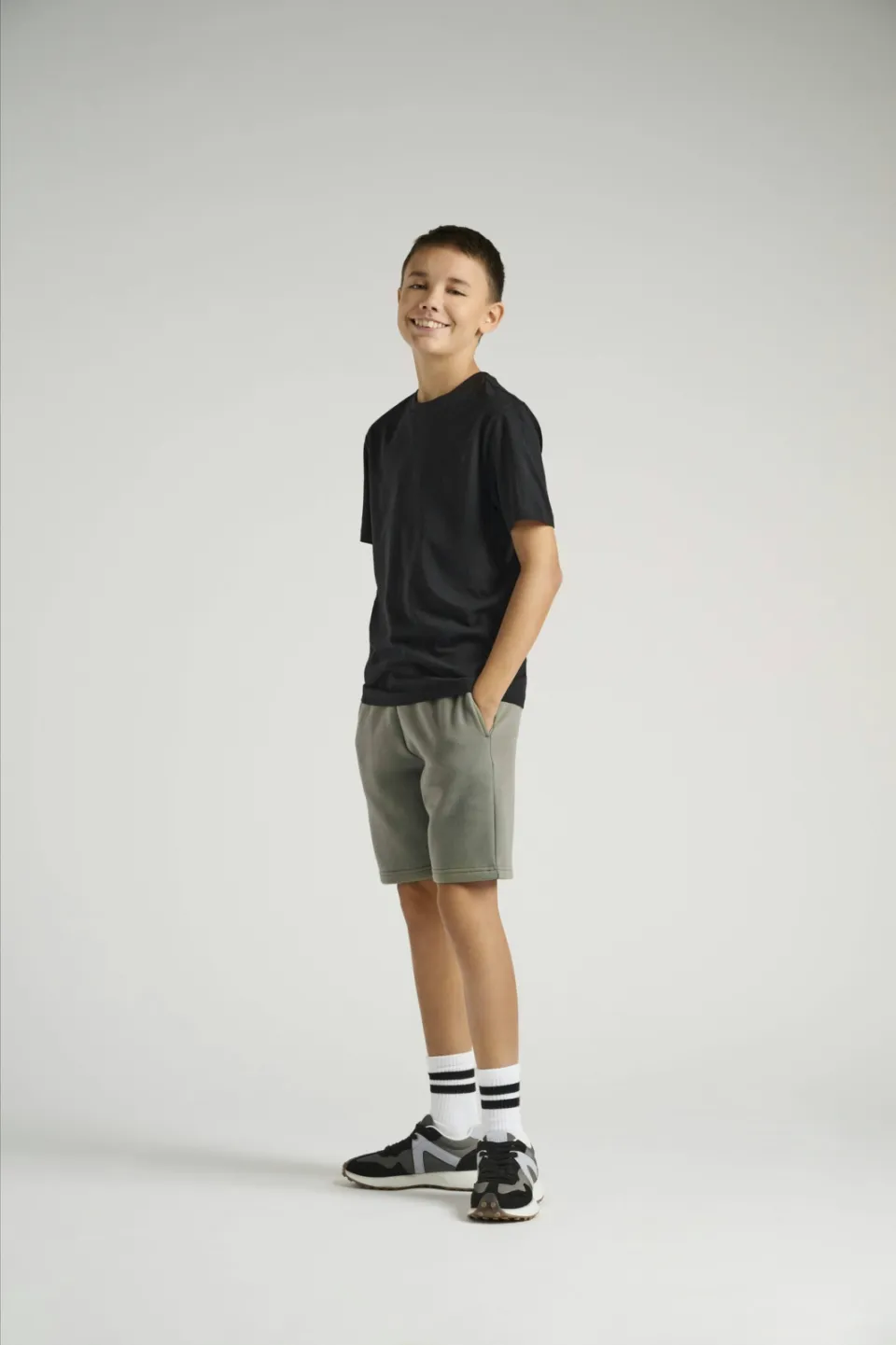 Only & Sons regular sweatshort grijs