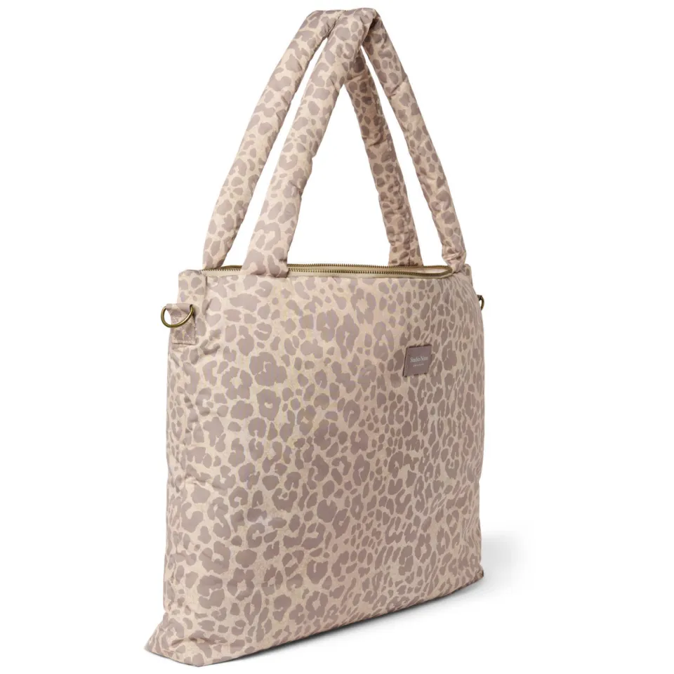 Studio Noos Leopard Puffy Diaper Bag luiertas beige, foto 3