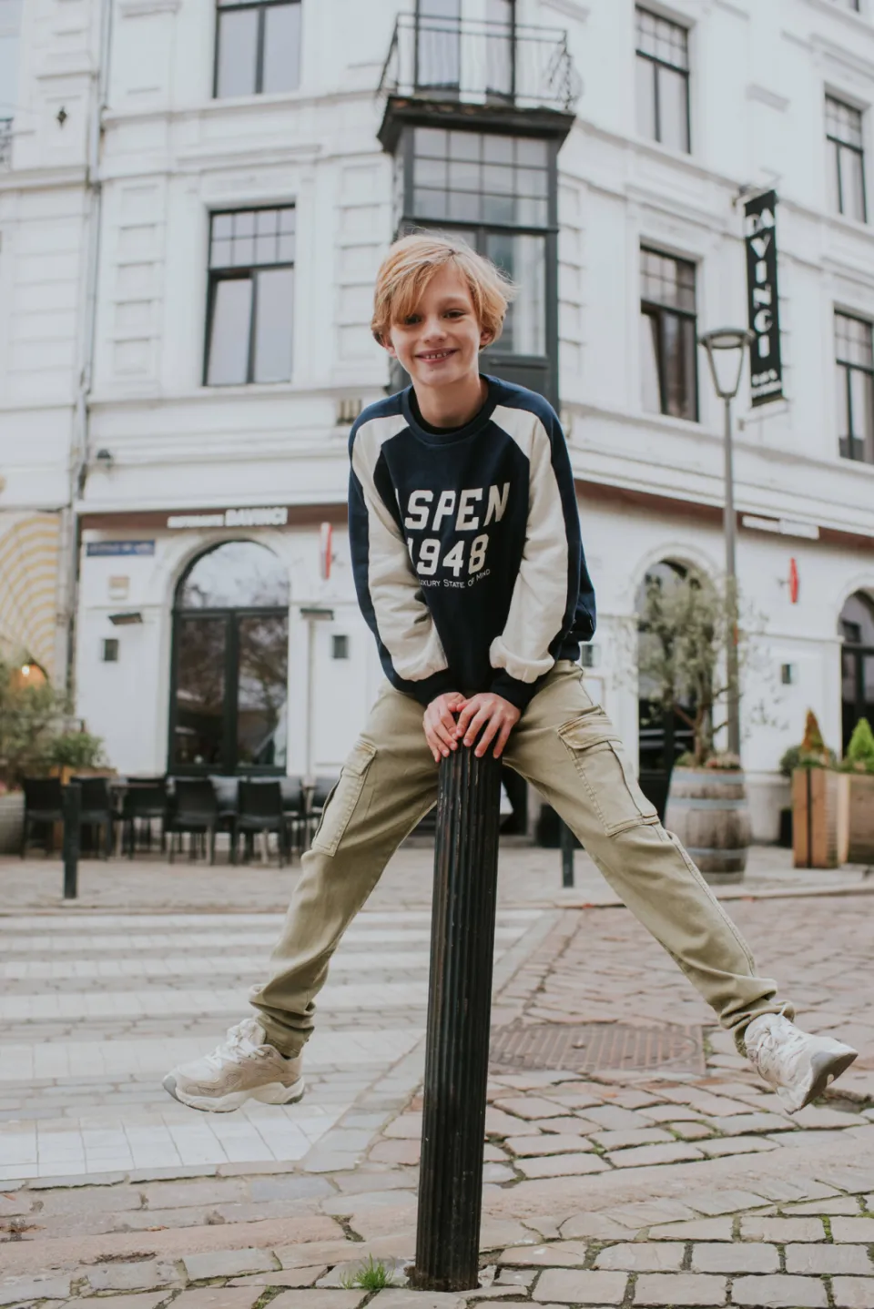 No Way Monday oversized sweater met tekst - blauw, foto 5
