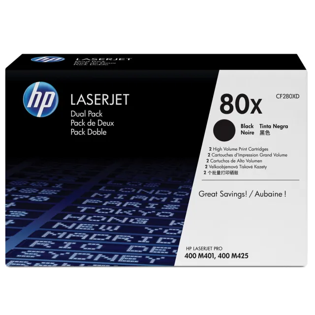Hp 80X Toner HC Zwart, Dual Pack
