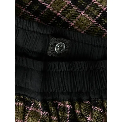 NAME IT geruite rok zwart/groen, foto 4