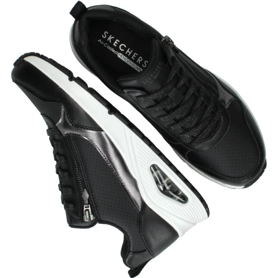 Skechers Uno Metallic Sliders sneakers zwart, foto 8