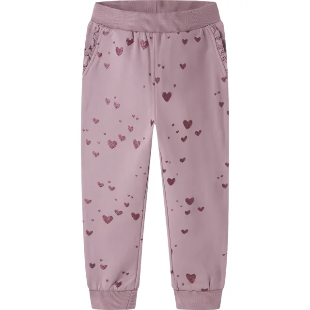 NAME IT MINI joggingbroek met hartjes roze