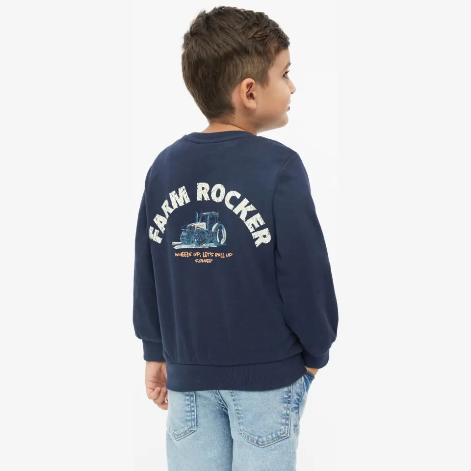 s.Oliver sweater met backprint - donkerblauw, foto 5