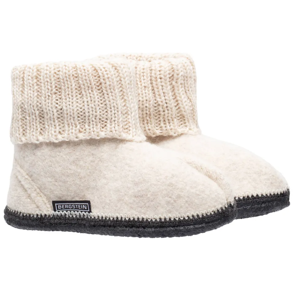 Bergstein Cozy wollen pantoffels - wit, foto 4