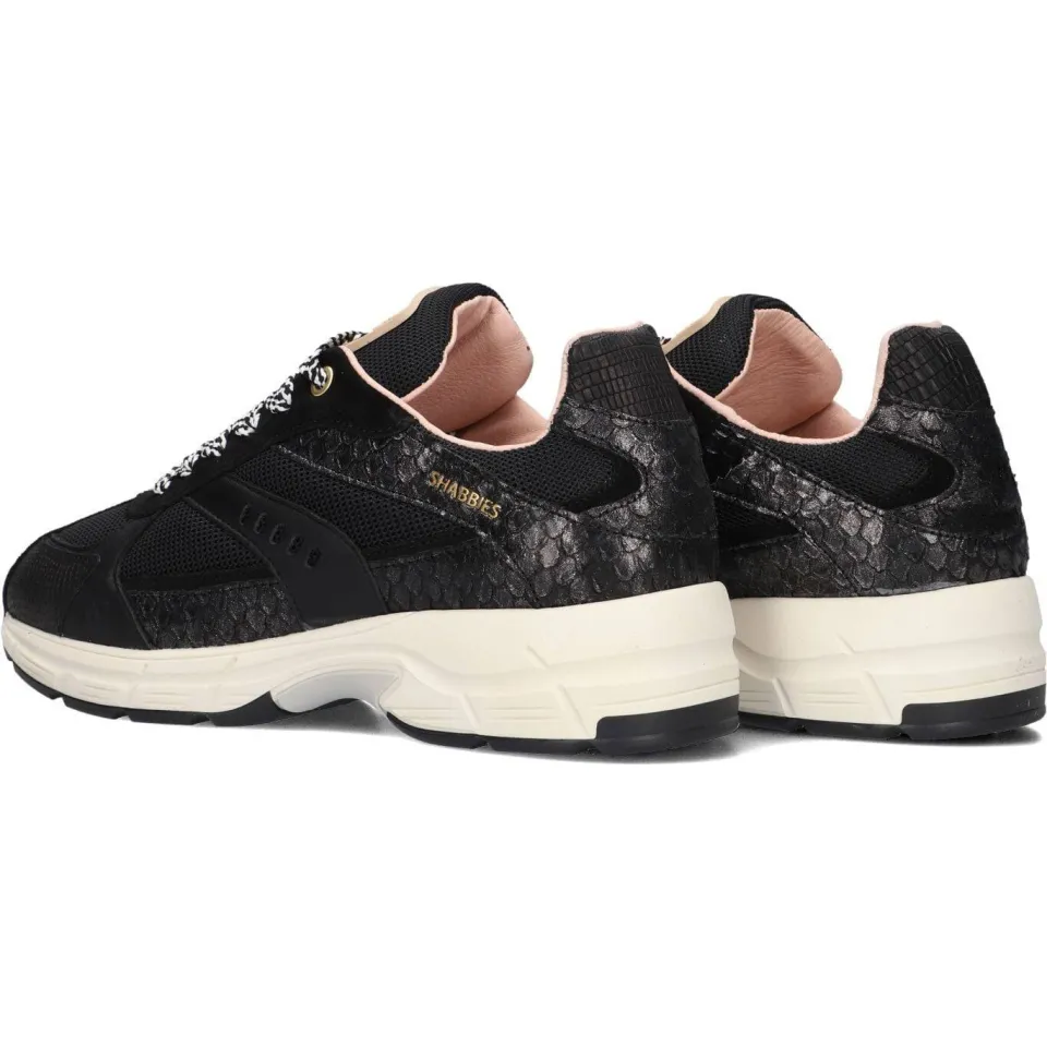 Shabbies Amsterdam Celia Race sneaker zwart, foto 4
