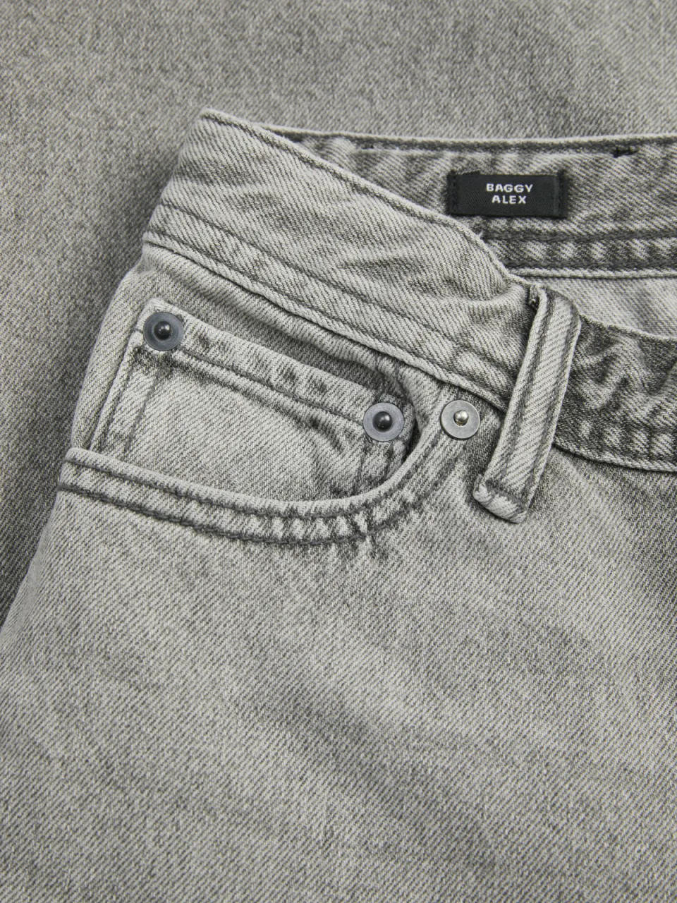 Jack & Jones JUNIOR loose waist baggy fit jeans grey denim, foto 6