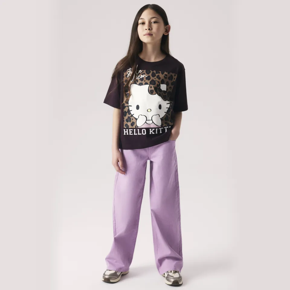 NAME IT KIDS NKFROSE wide leg jeans - paars