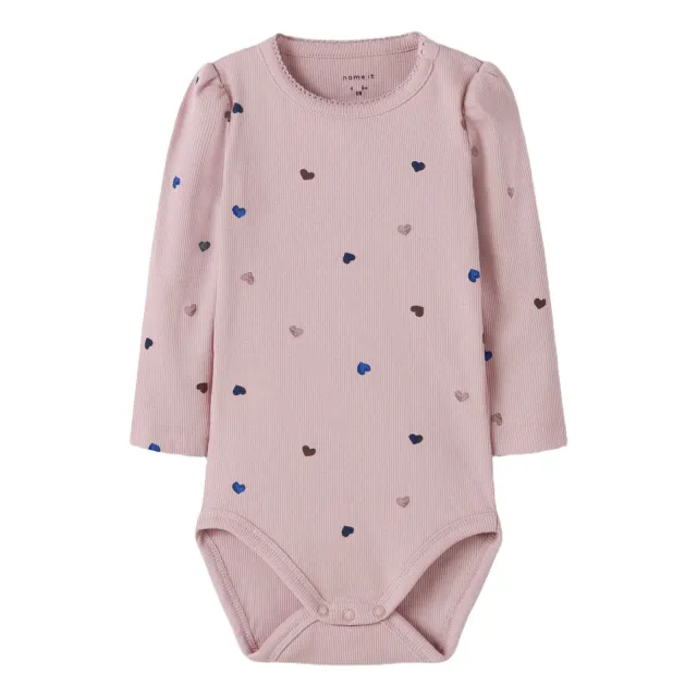 NAME IT BABY gebreide romper met hartjes - lila, foto 2