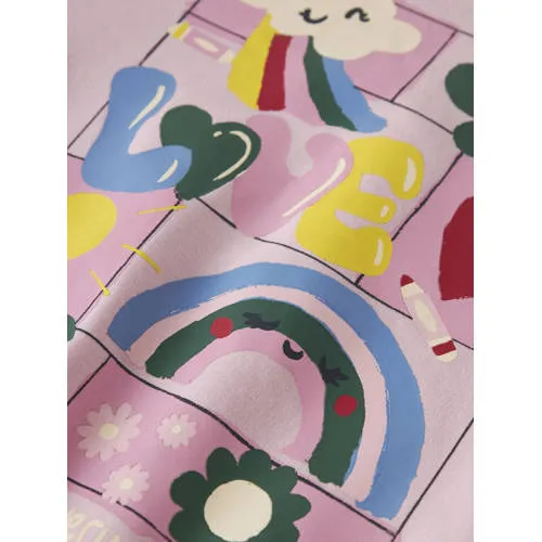NAME IT MINI rechtvallende sweater met print - lichtroze, foto 3