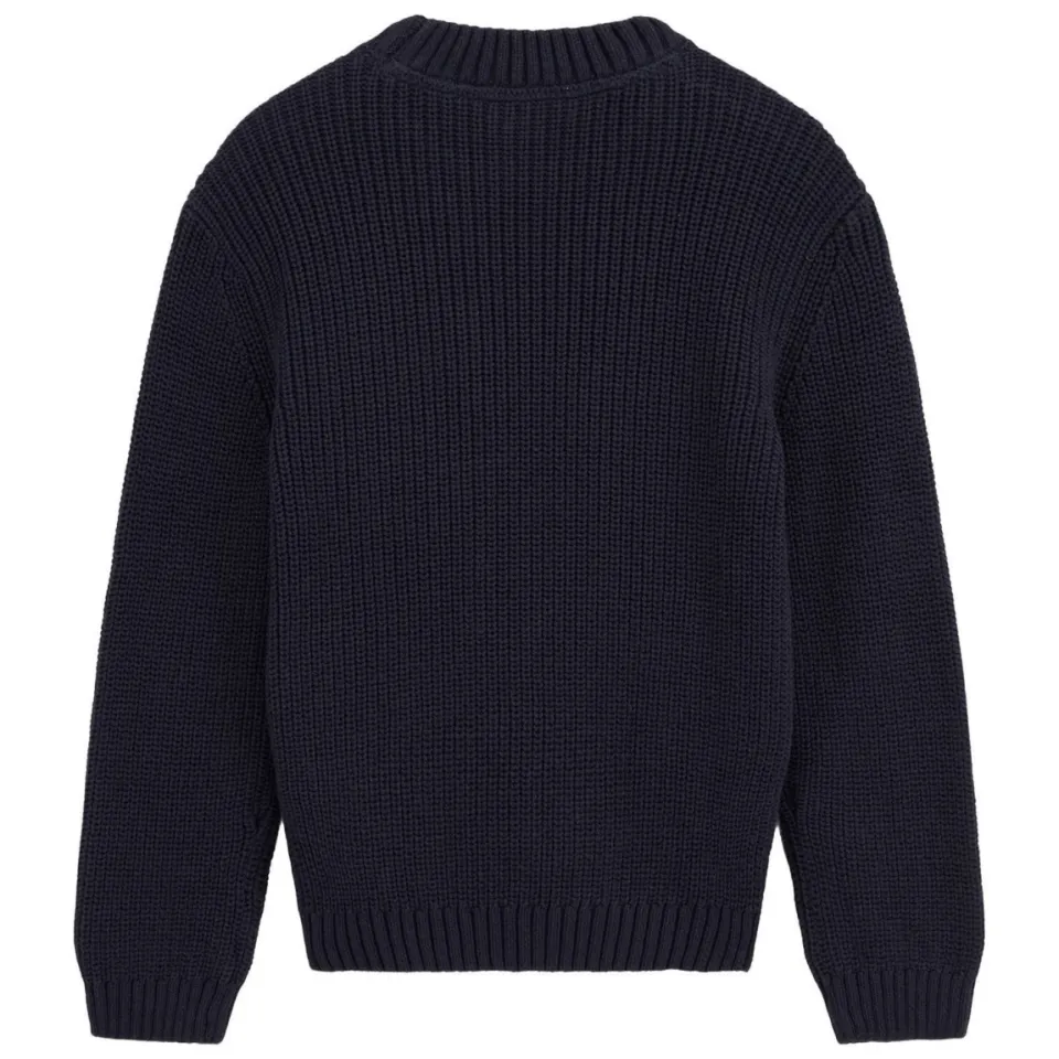 WE Fashion katoenen gebreide trui - donkerblauw, foto 2