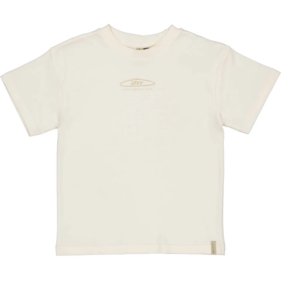 LEVV T-shirt met backprint ecru, foto 3