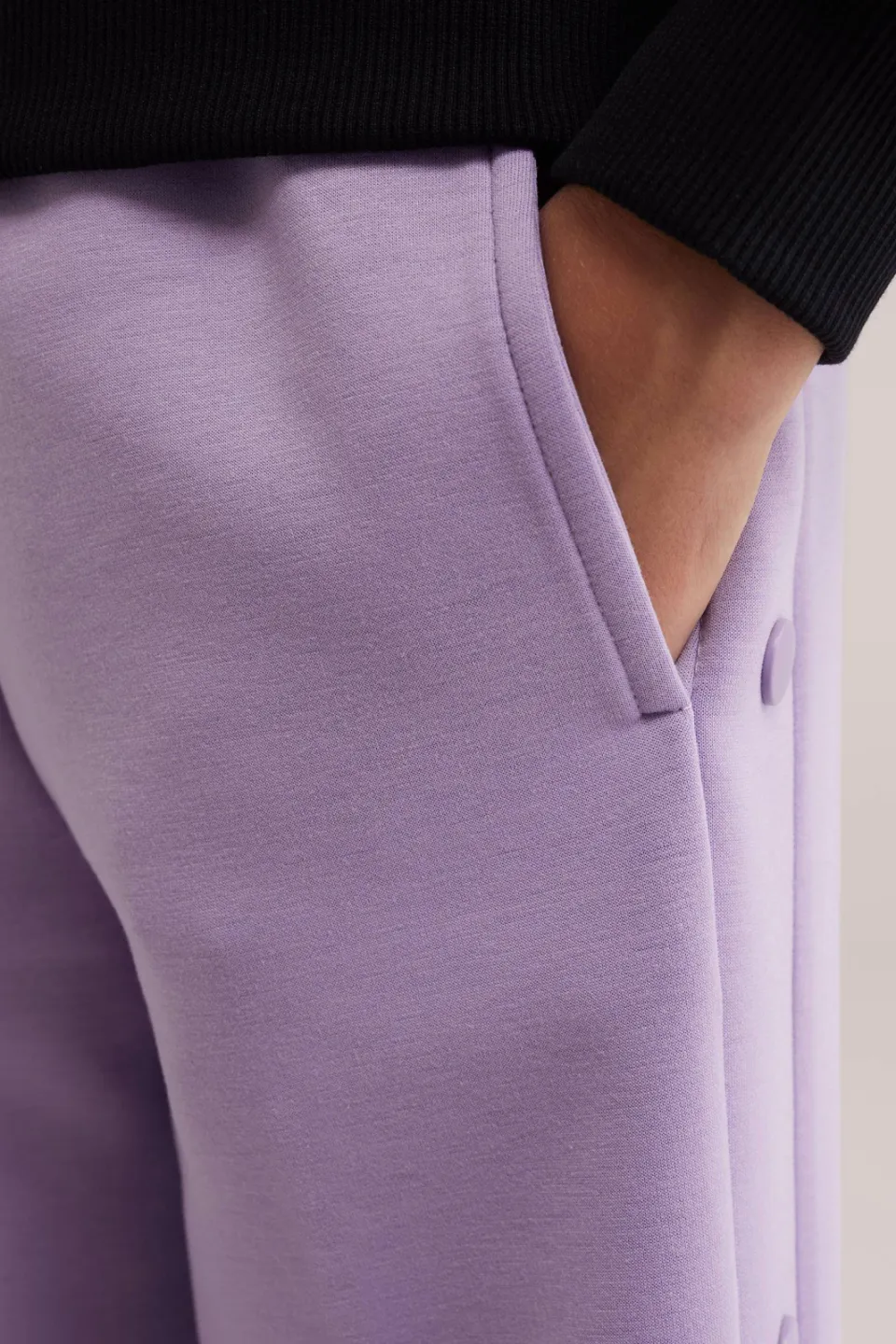 WE Fashion Molly Straight joggingbroek lila, foto 4
