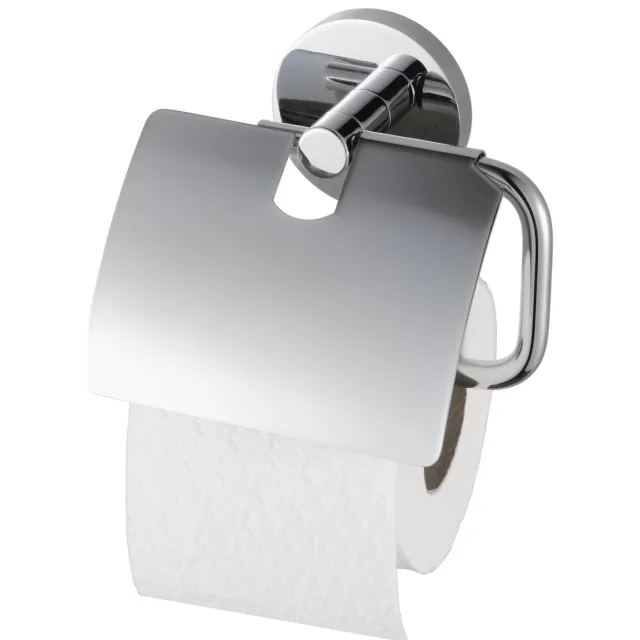 Haceka Aqualux PRO2000 toiletrolhouder met klep chroom