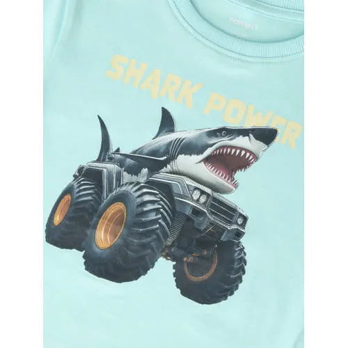 NAME IT MINI T-shirt aquablauw, foto 3