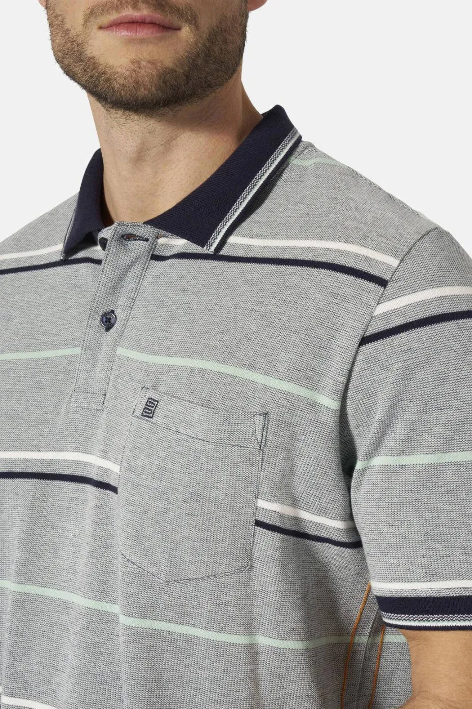 Babista regular fit gestreepte polo Plus Size - grijs, foto 5