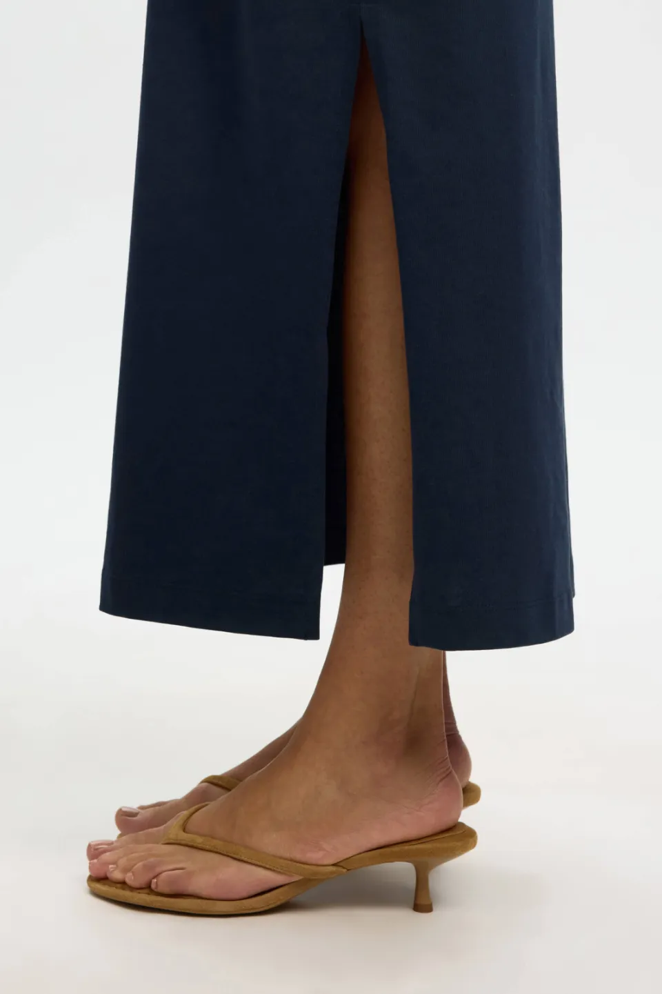 Selected Essential maxi jurk donkerblauw, foto 4