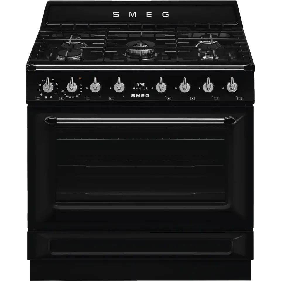 Smeg TR90GMBLNL gasfornuis zwart, foto 2