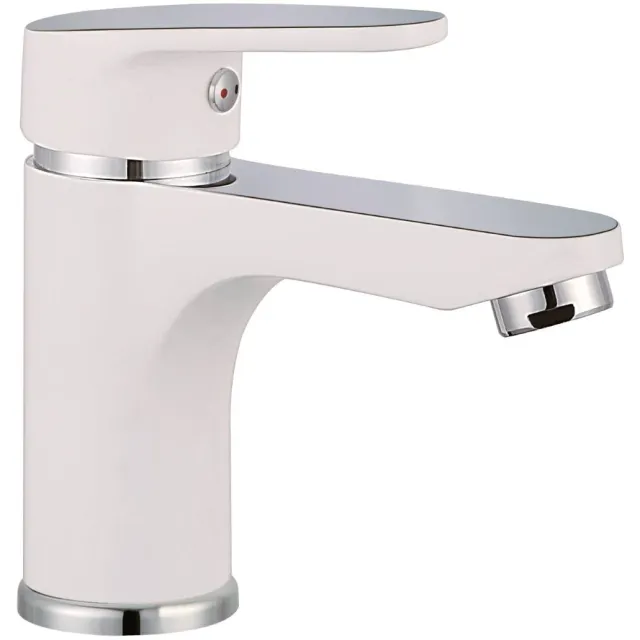 Schutte Alaska wastafelmengkraan wit chroom Chroom-wit