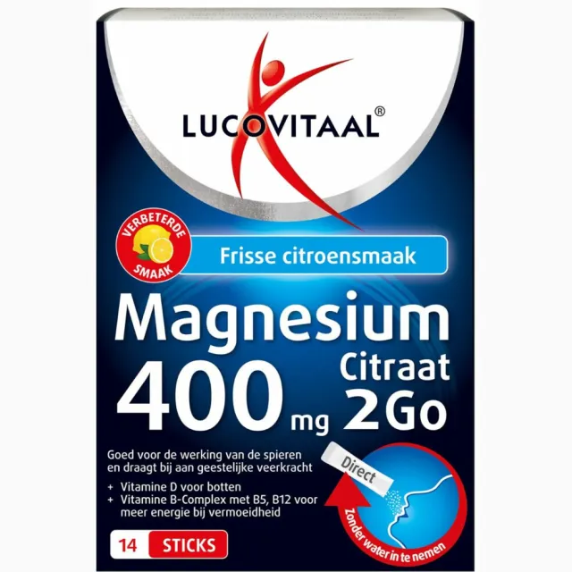 Lucovitaal Magnesium 400 mg 2Go poedersticks
