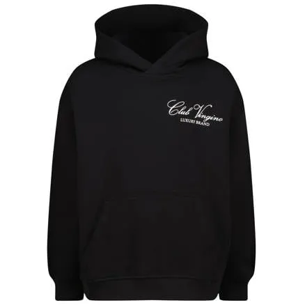 Vingino hoodie met backprint - zwart Sweater Backprint