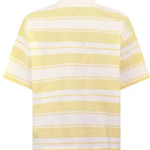 Shoeby gestreept t-shirt lichtgeel, foto 4