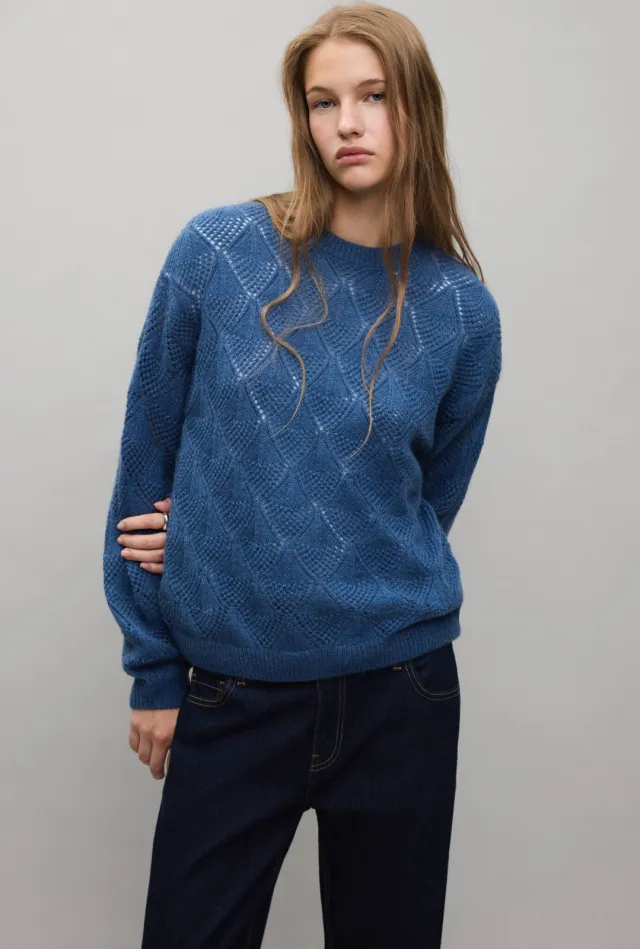 Mango TEEN gebreide trui - blauw