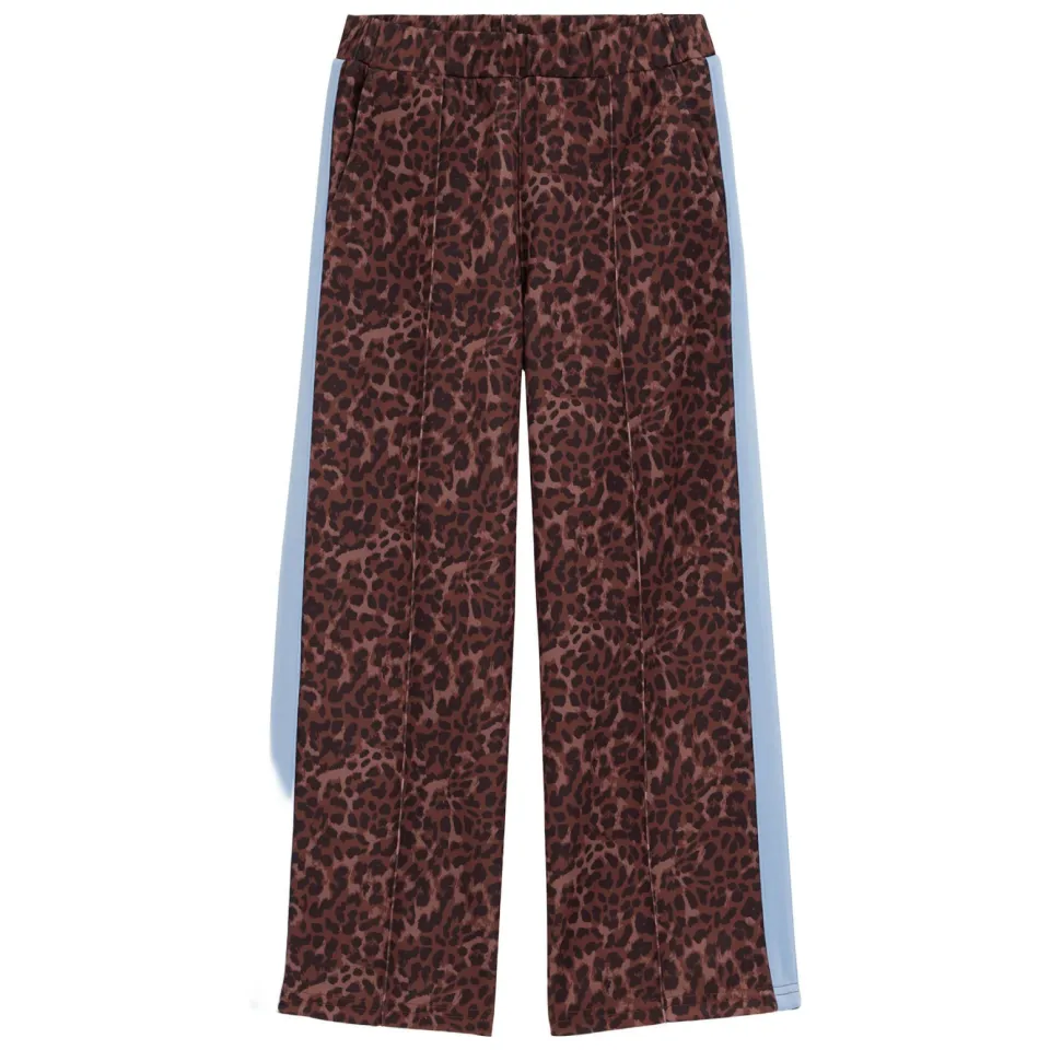 WE Fashion wijde broek panterprint bruin, foto 2