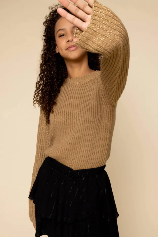 LOOXS 10sixteen sweater goud met glitter