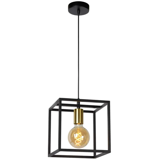 Lucide RUBEN - Hanglamp - 1xE27 - Zwart