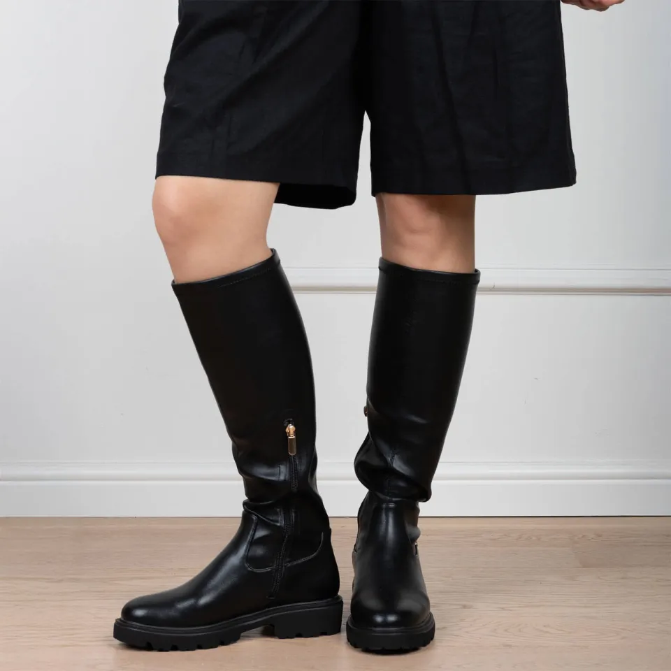 POSH by Poelman Jennifer leren laarzen met profielzool - zwart, foto 5