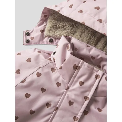 Lil' Atelier MINI winterjas met print - roze/bruin, foto 7