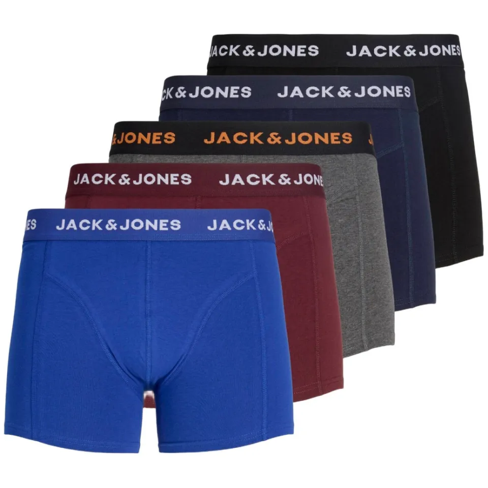 Jack & Jones ADDITIONALS boxershorts (set van 5) blauw/rood/grijs, foto 3